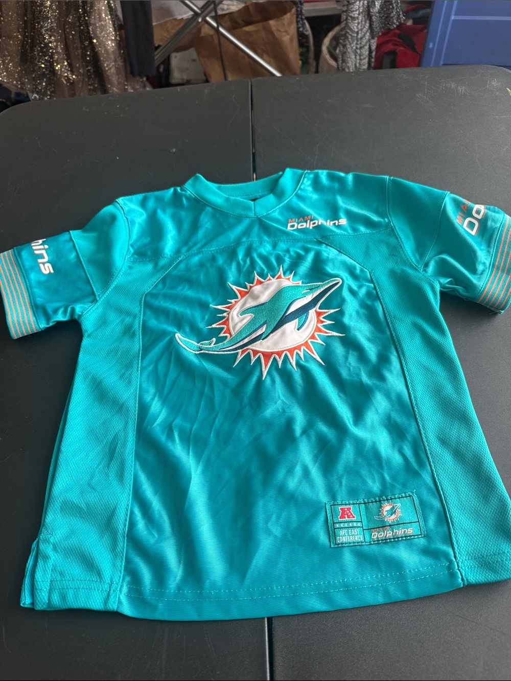NFL Teal Miami Dolphins Kids Jersey Shirt